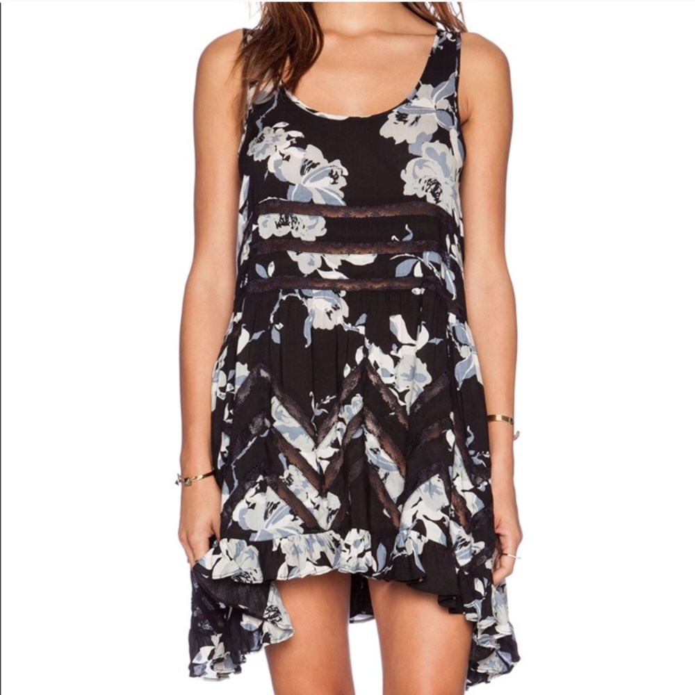 RARE Free people lace trapeze slip dress